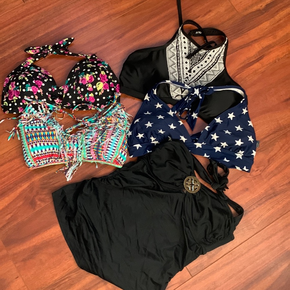 Lot of 5 swimsuit tops